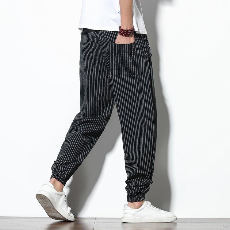 Kaizen Striped Joggers — Allyours Closet (view 4)