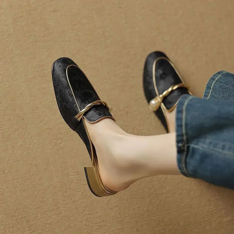 Florence Satin Mules — Allyours Closet (view 2)