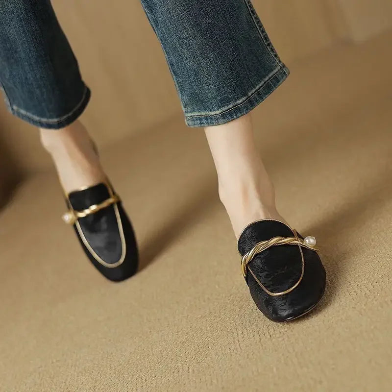 Florence Satin Mules — Allyours Closet (view 4)