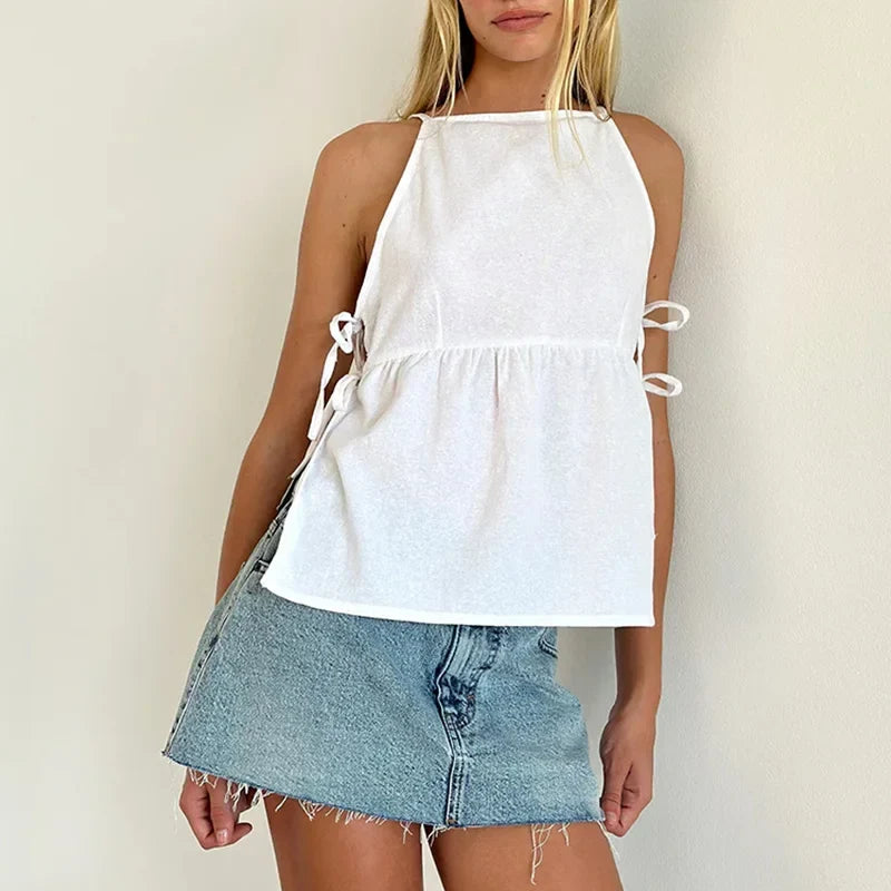 Elara Bow Tank Top — Allyours Closet (view 5)