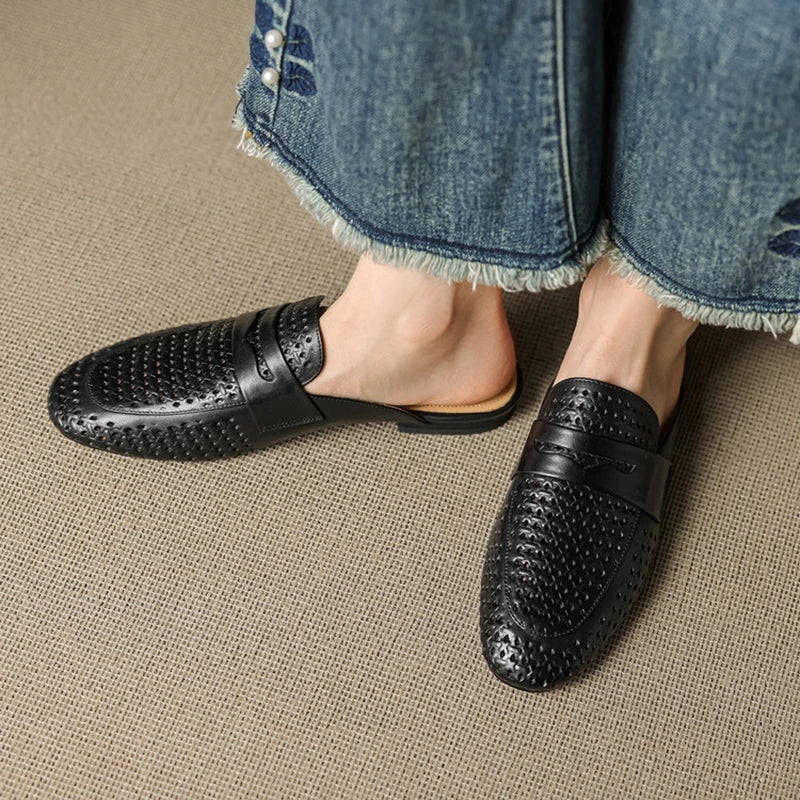 Winslet Leather Mules — Allyours Closet (view 11)