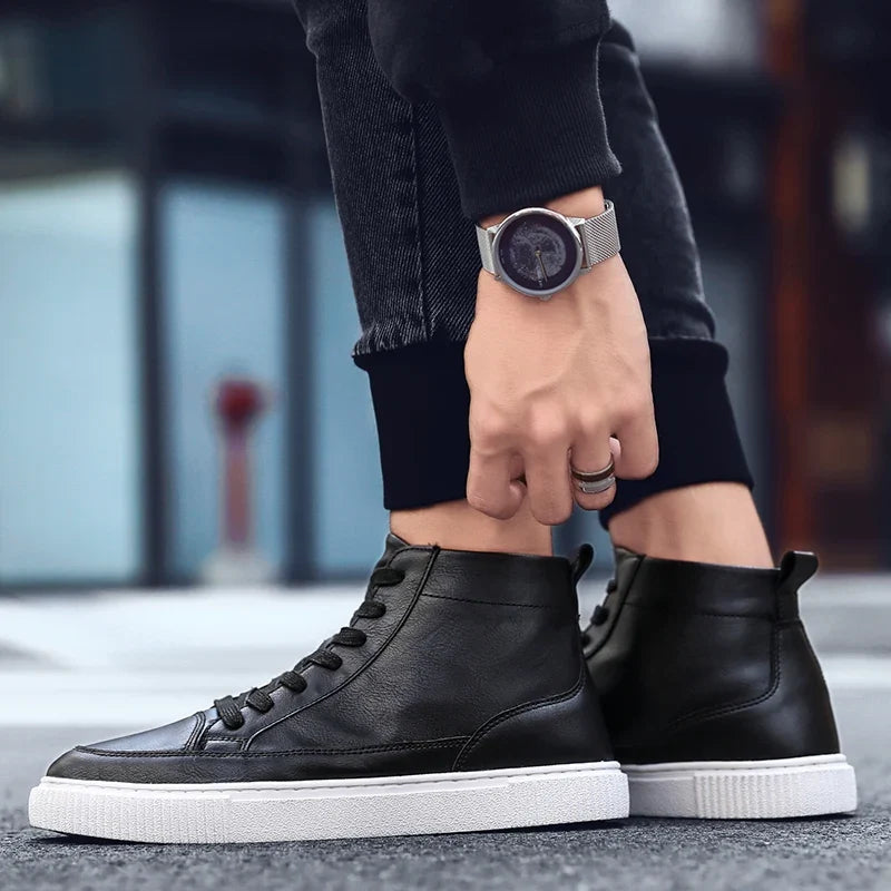 Oliver High Top Leather Sneakers — Allyours Closet (view 4)