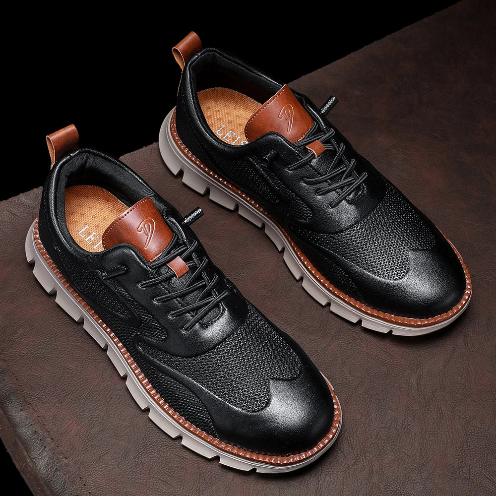 Crest Leather Sneakers — Allyours Closet (view 2)