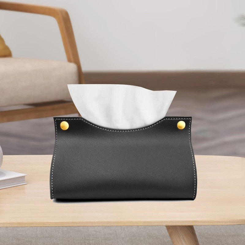 Luxe Leather Tissue Box Cover — Allyours Closet (view 5)