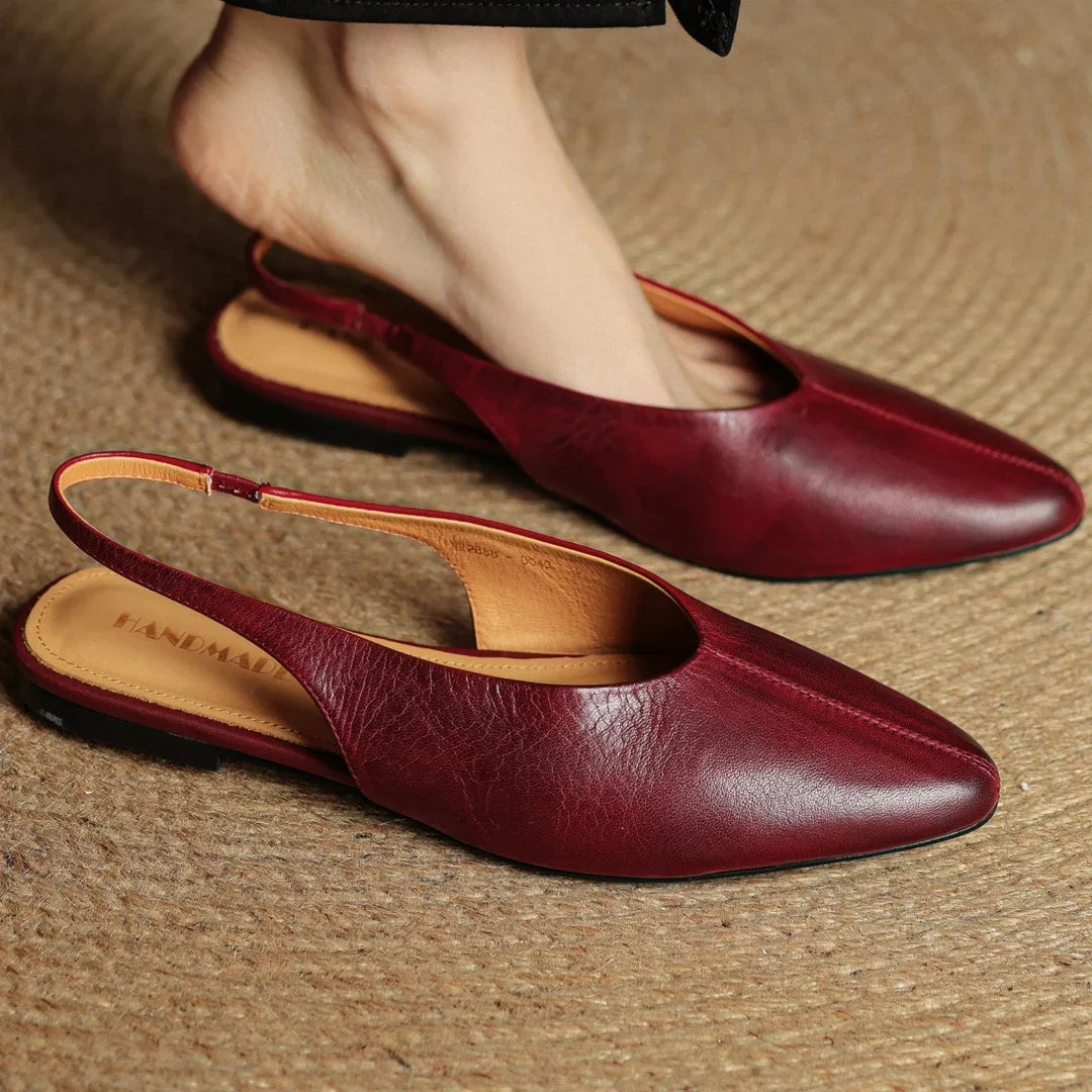 Juliet Genuine Leather Flats — Allyours Closet (view 3)