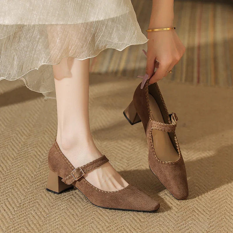 Capri Suede Heels — Allyours Closet
