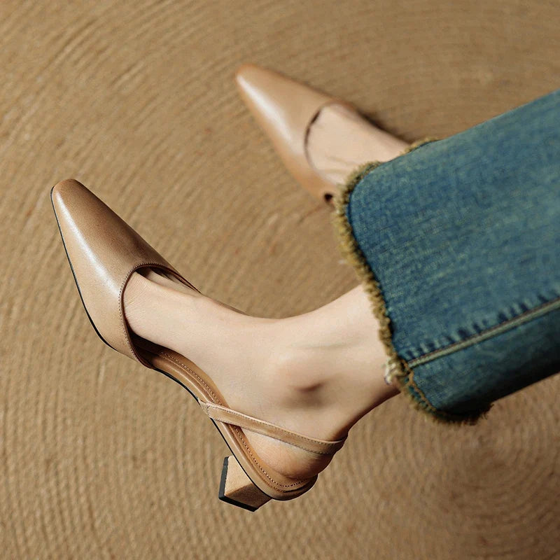 Camille Genuine Leather Heels — Allyours Closet (view 9)