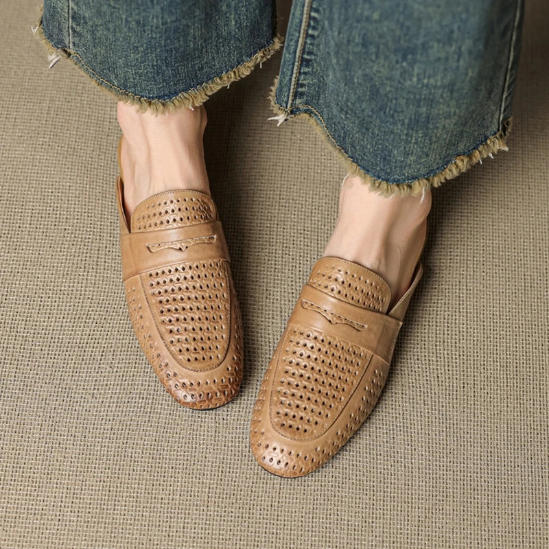 Winslet Leather Mules — Allyours Closet (view 3)