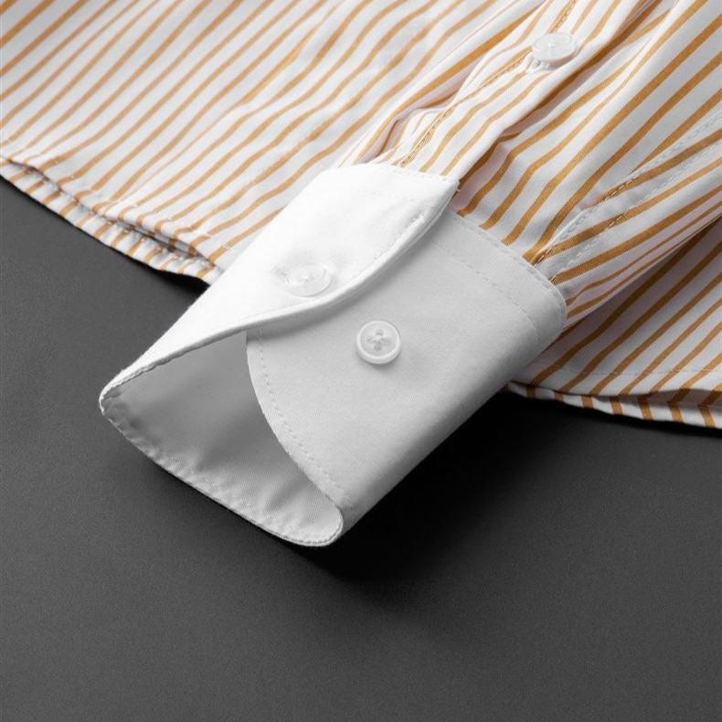 Elliot Pinstripe Dress Shirt — Allyours Closet (view 7)