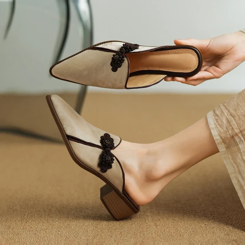 Lotus Suede Heels — Allyours Closet (view 2)