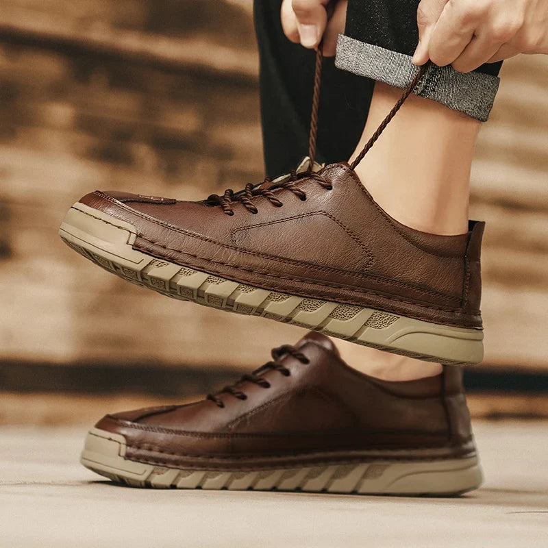Frontier Leather Sneakers — Allyours Closet (view 4)