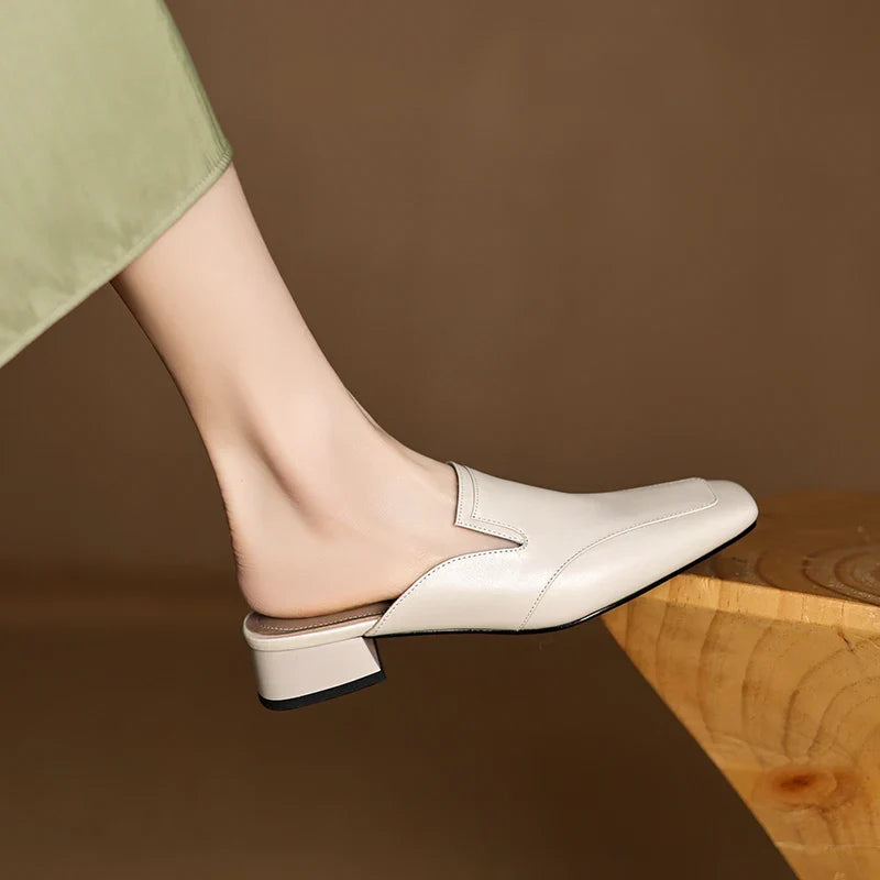 Bellesa Leather Mules — Allyours Closet (view 10)