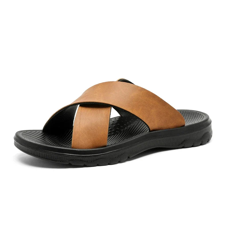 Viento Leather Sandals — Allyours Closet (view 7)