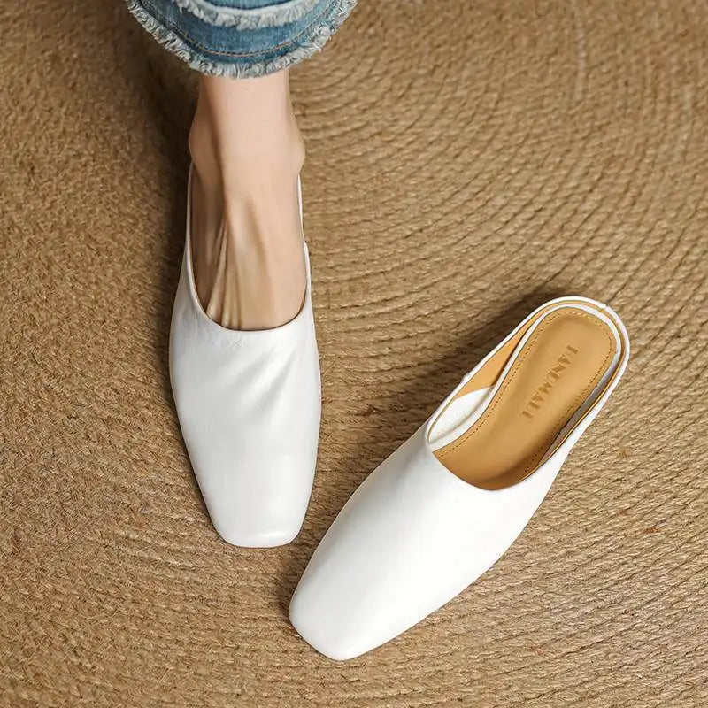 Ariana Leather Mules — Allyours Closet (view 9)