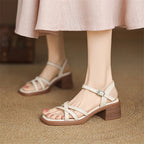 Delainey Leather Sandals — Allyours Closet