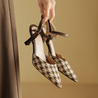 Milas Leather Heels — Allyours Closet (view 7)