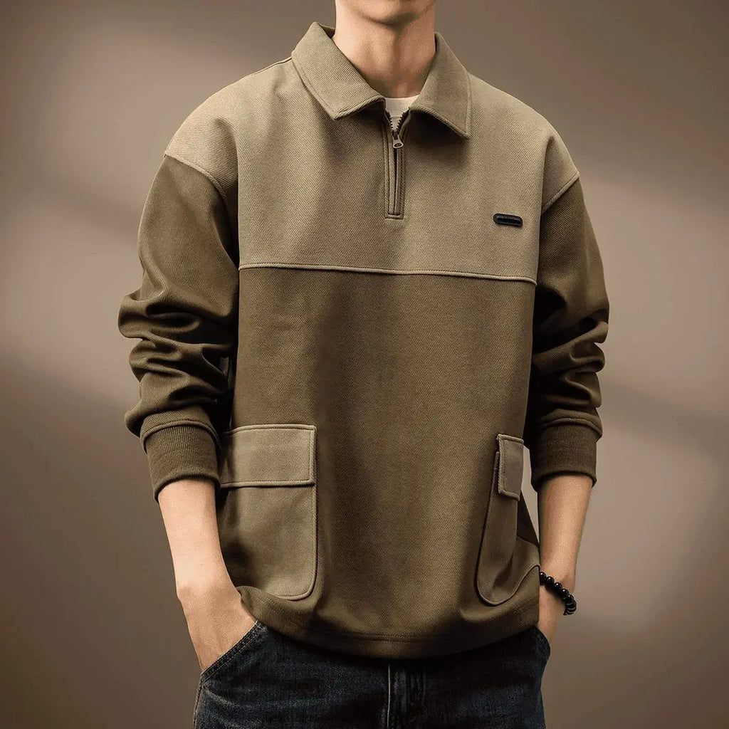 Arlo Prime Long-Sleeve Polo Shirt — Allyours Closet (view 3)