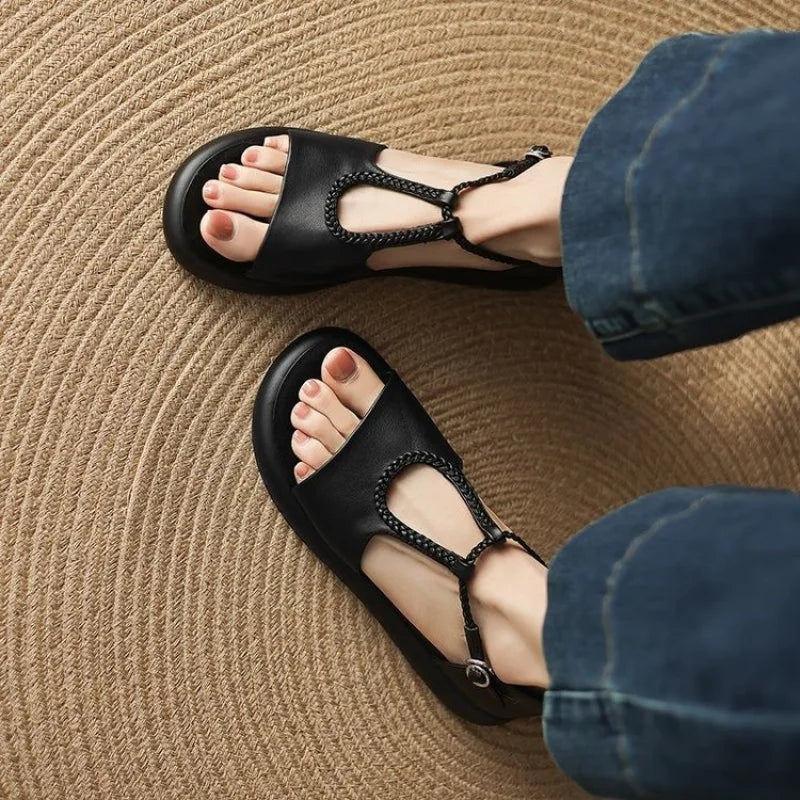 Whitney Leather Sandals — Allyours Closet (view 3)