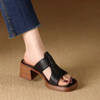 Alessia Leather Sandals — Allyours Closet (view 3)