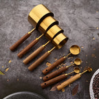 Wood and Steel Measuring Spoon Set — Allyours Closet (view 2)