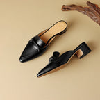 Victoria Leather Mules — Allyours Closet (view 12)