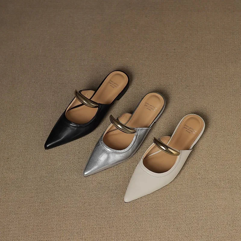 Vieste Genuine Leather Mules — Allyours Closet (view 10)