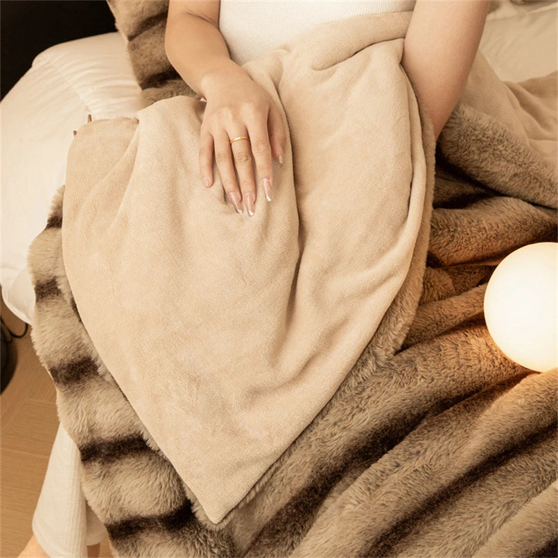 Calista Fur Blanket — Allyours Closet (view 4)