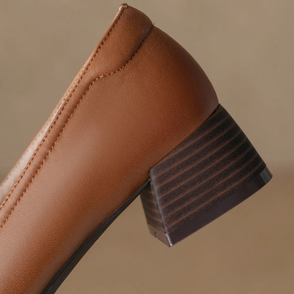 Aveline Genuine Leather Heels — Allyours Closet (view 6)