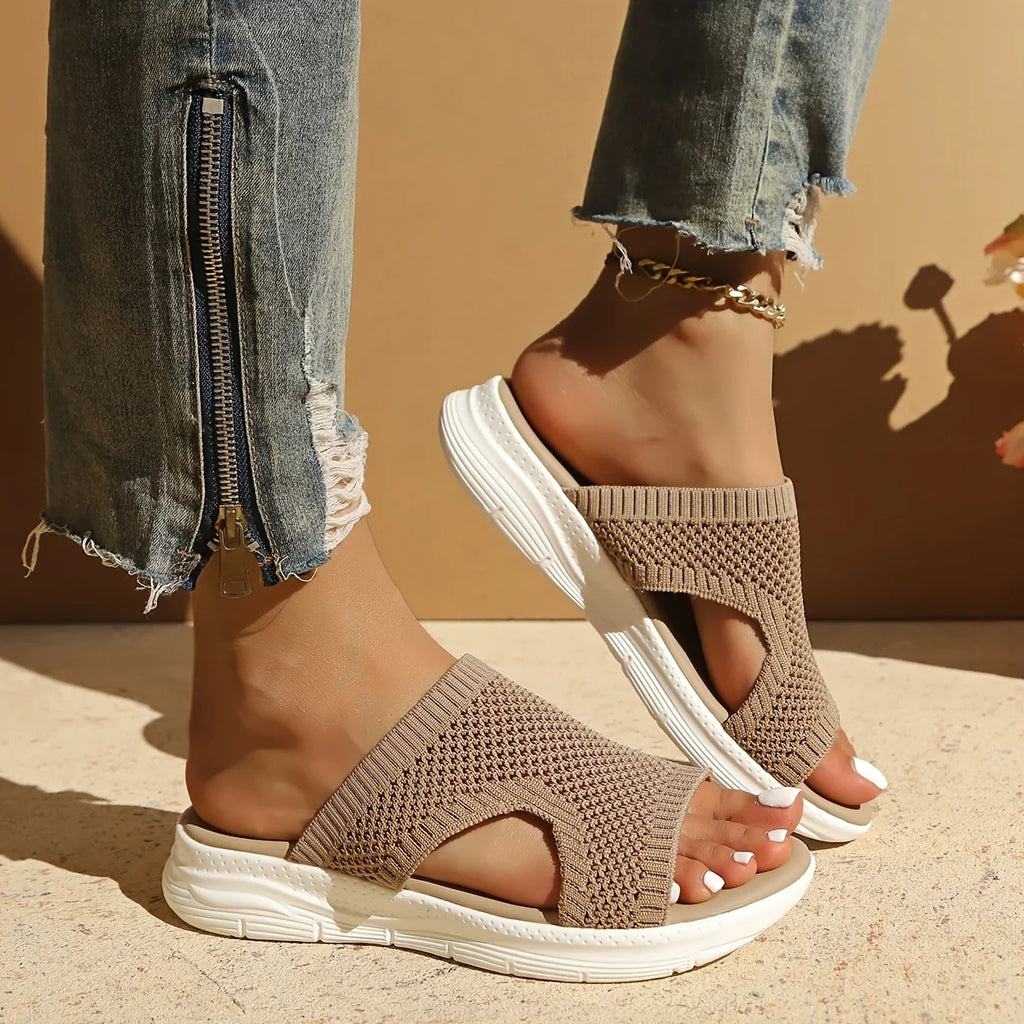 Positano Orthopedic Knit Sandals — Allyours Closet