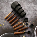 Wood and Steel Measuring Spoon Set — Allyours Closet