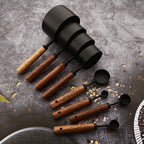 Wood and Steel Measuring Spoon Set — Allyours Closet