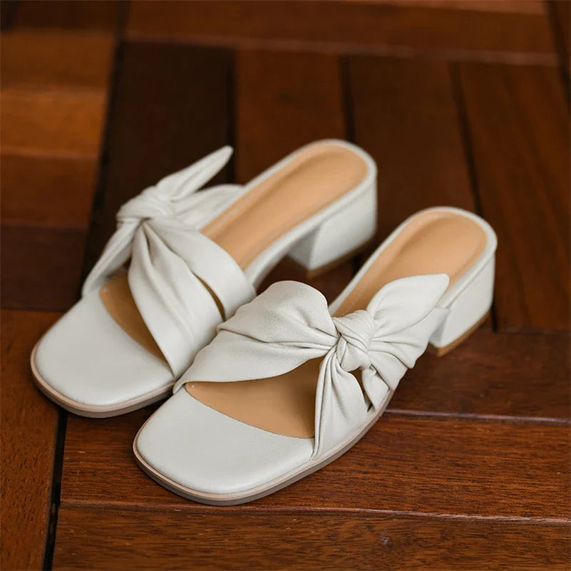 Isabella Leather Sandals — Allyours Closet (view 3)