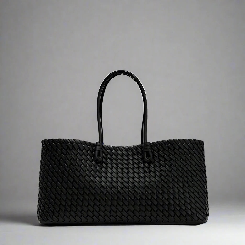 Daria Woven Leather Handbag — Allyours Closet (view 7)