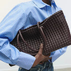 Daria Woven Leather Handbag — Allyours Closet (view 6)