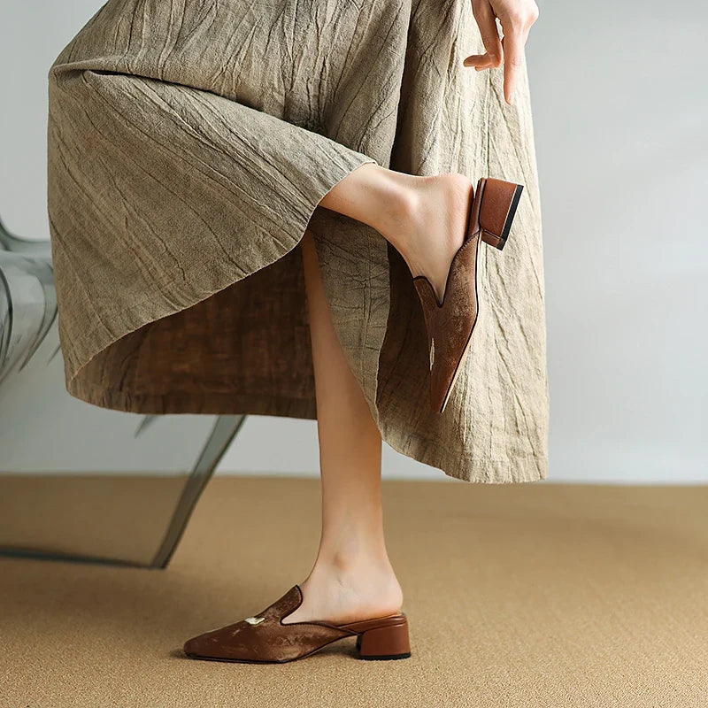 Florina Velvet Mules — Allyours Closet (view 4)