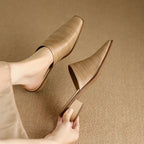 Sorrento Genuine Leather Mules — Allyours Closet (view 8)