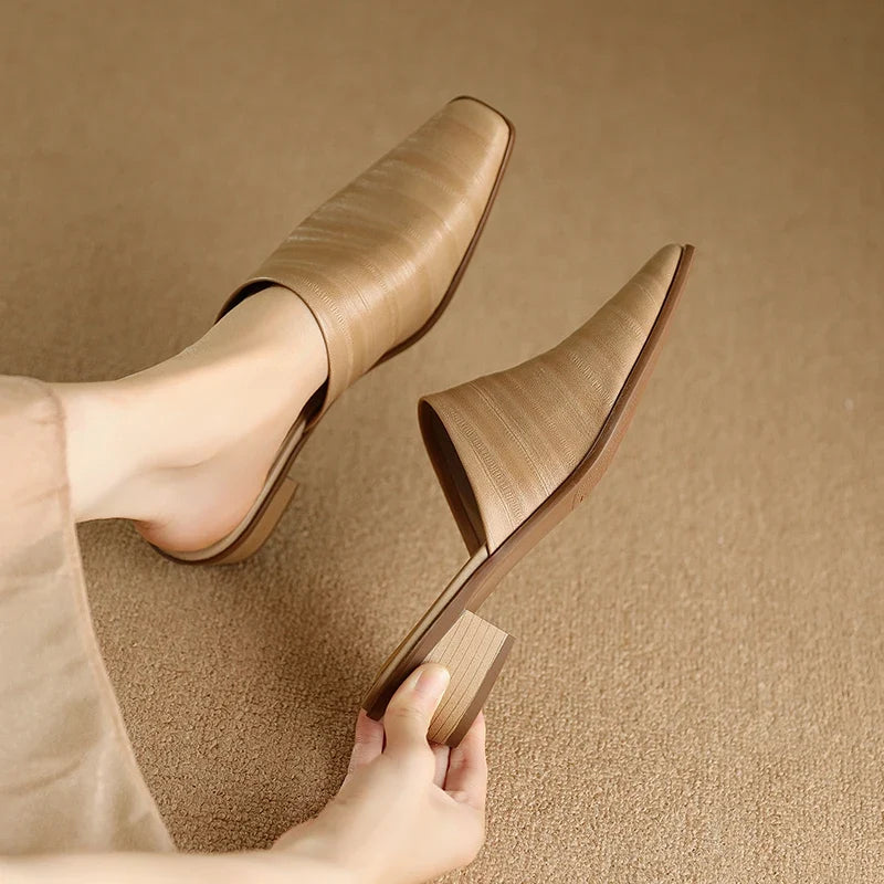 Sorrento Genuine Leather Mules — Allyours Closet (view 8)