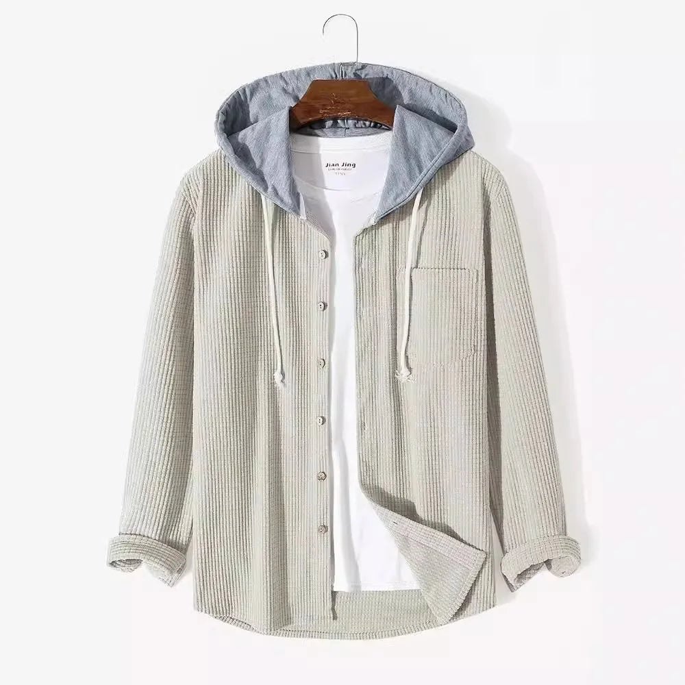 Mason Corduroy Hooded Shirt — Allyours Closet (view 9)