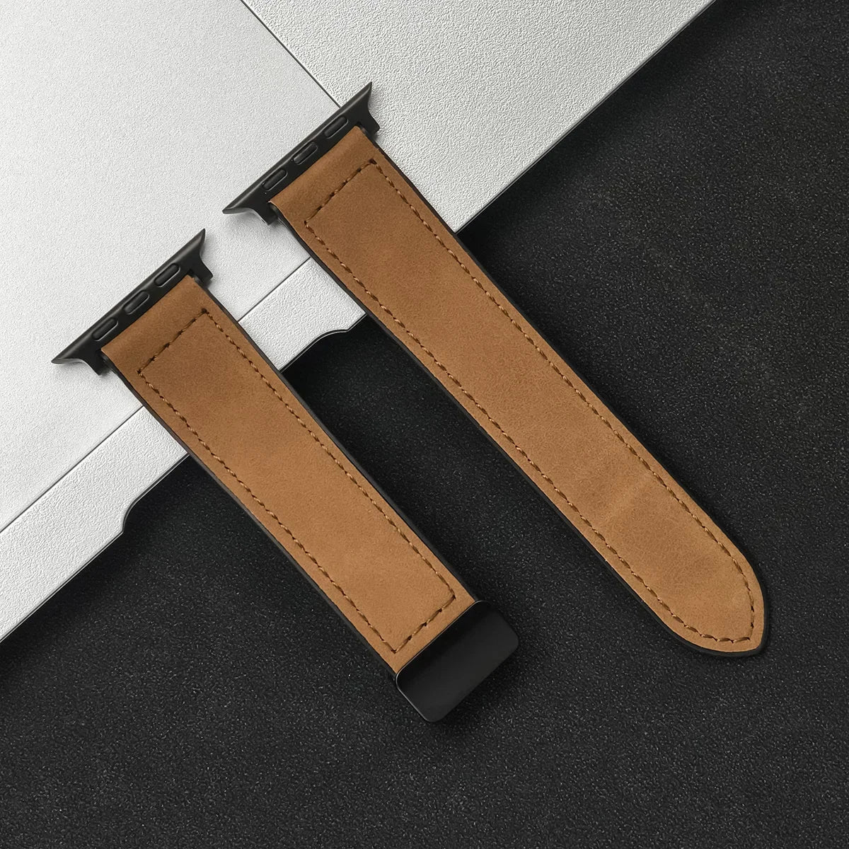 Orion Leather Apple Watch Band — Allyours Closet (view 8)