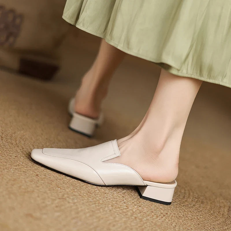Bellesa Leather Mules — Allyours Closet (view 9)
