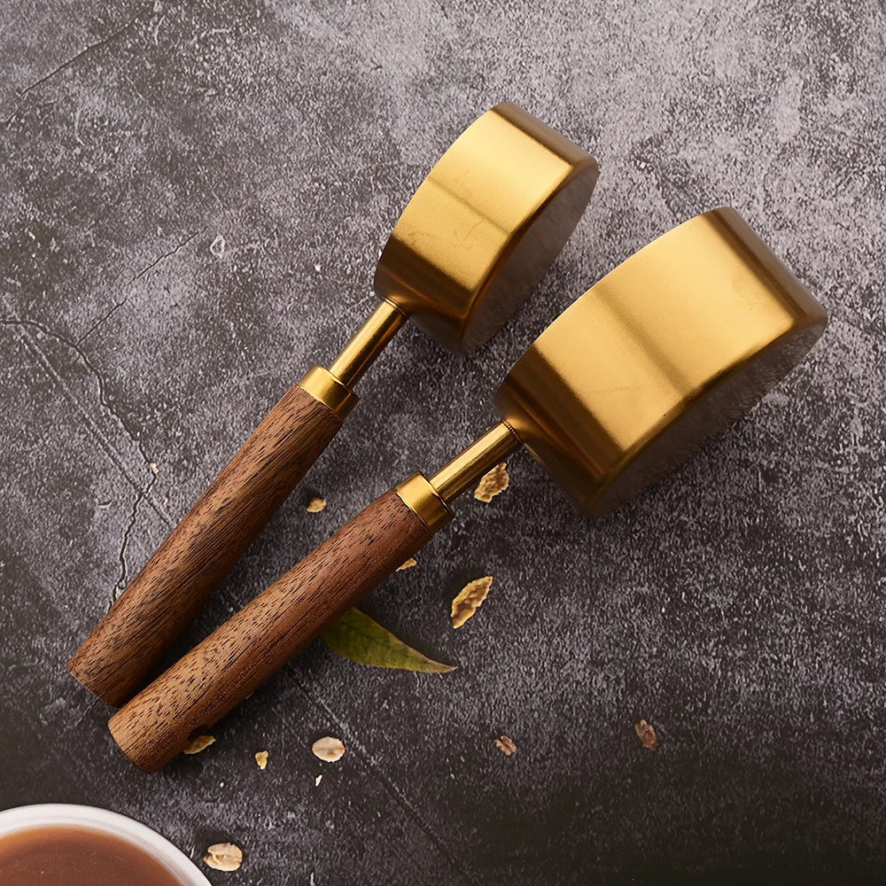 Wood and Steel Measuring Spoon Set — Allyours Closet (view 8)