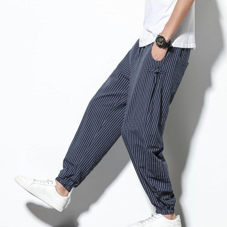 Kaizen Striped Joggers — Allyours Closet (view 6)