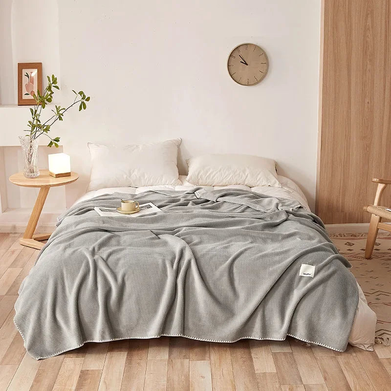 Arden Waffle Knit Blanket — Allyours Closet (view 4)