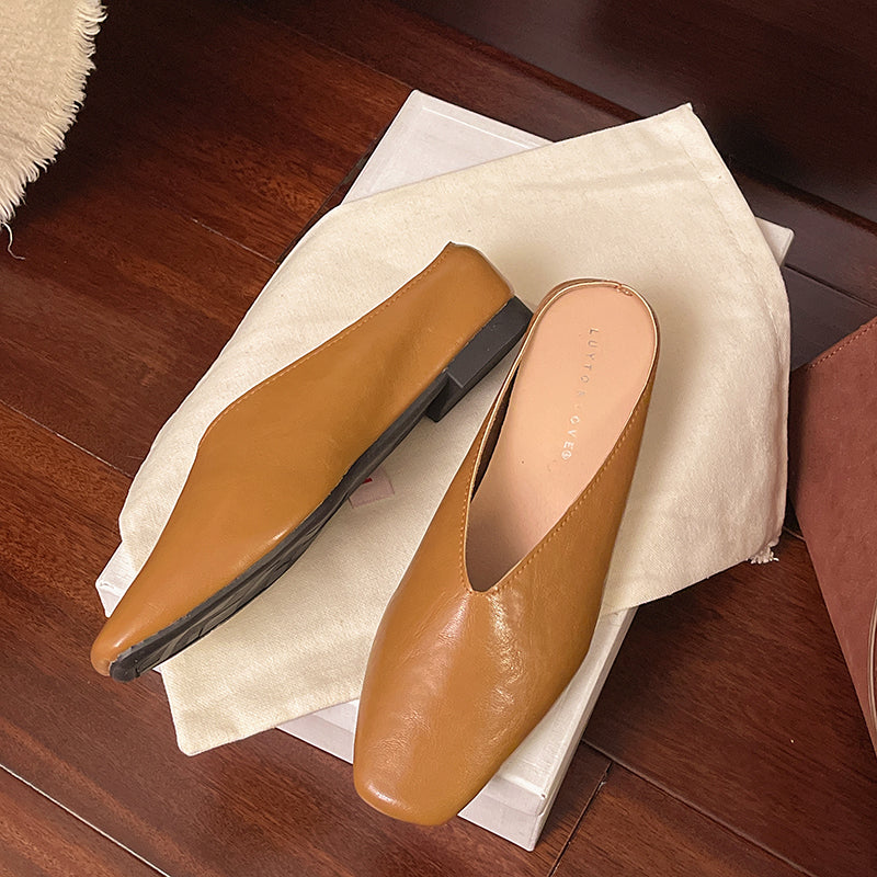 Vale Leather Flats — Allyours Closet (view 2)