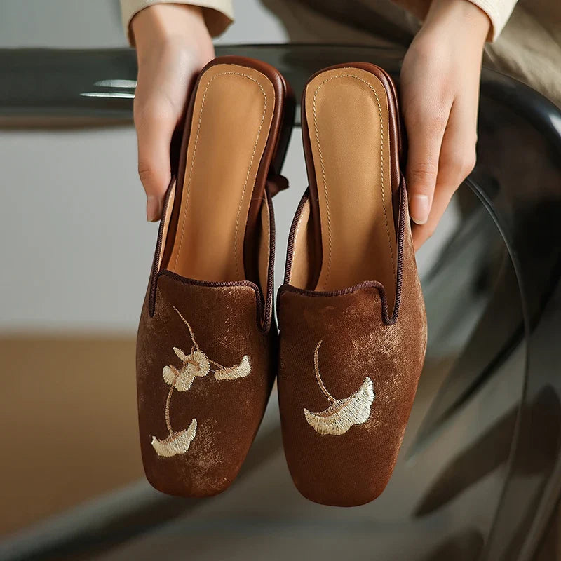 Florina Velvet Mules — Allyours Closet (view 3)
