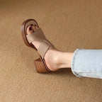 Alessia Leather Sandals — Allyours Closet (view 7)