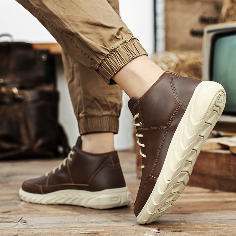 Expedition High-Top Leather Sneakers — Allyours Closet (view 4)