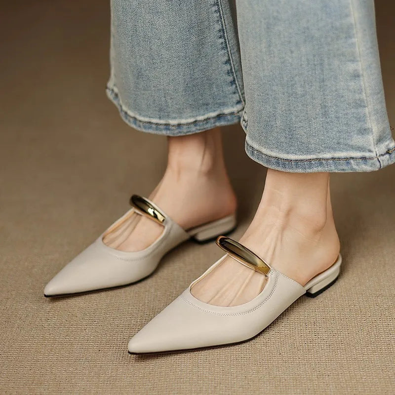Vieste Genuine Leather Mules — Allyours Closet (view 4)