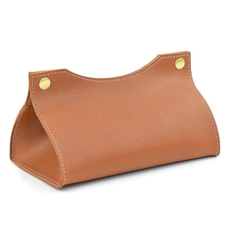 Luxe Leather Tissue Box Cover — Allyours Closet (view 6)