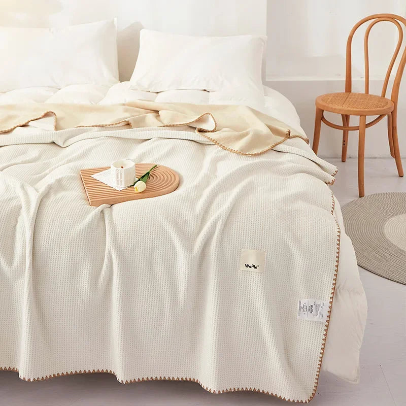 Arden Waffle Knit Blanket — Allyours Closet (view 5)